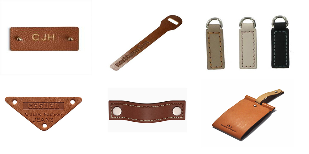 Custom Leather Tags and Pullers for Clothing 