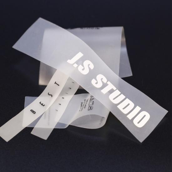 tacto de silicona impreso suave impermeable TPU lavar etiquetas de cuidado 