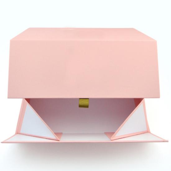 caja de regalo de cierre magnético de papel duro plegable de lujo 