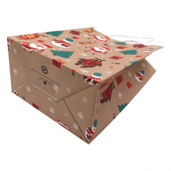 función de embalaje reutilizable bolsa de regalo de papel de navidad 