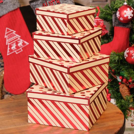 Cajas de regalo de navidad de alta calidad con logo 