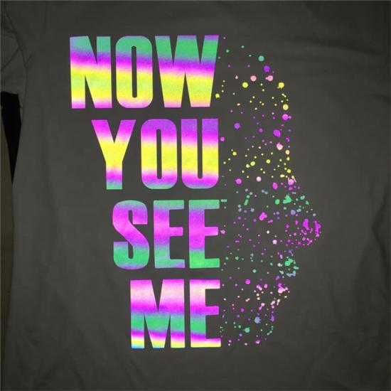 Transferencias de calor reflectantes iridiscentes del arco iris para camiseta 