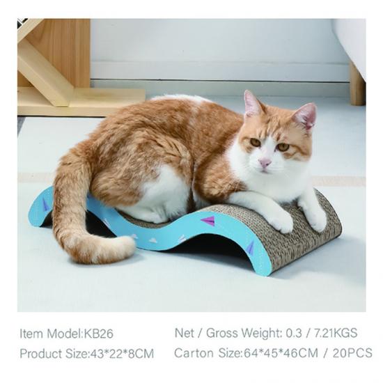 Rascadores para gatos bonitos y ecológicos hechos de cartón corrugado.