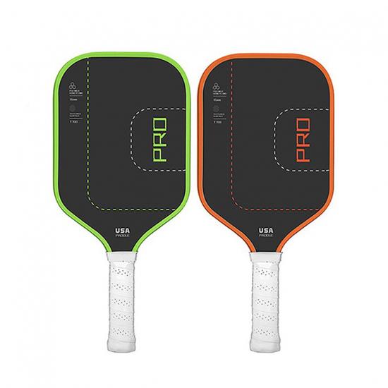 Pala de pickleball de fibra de carbono mate con textura de lana